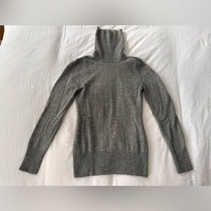 J.Crew- 100% Cashmere Turtleneck Sweater Grey